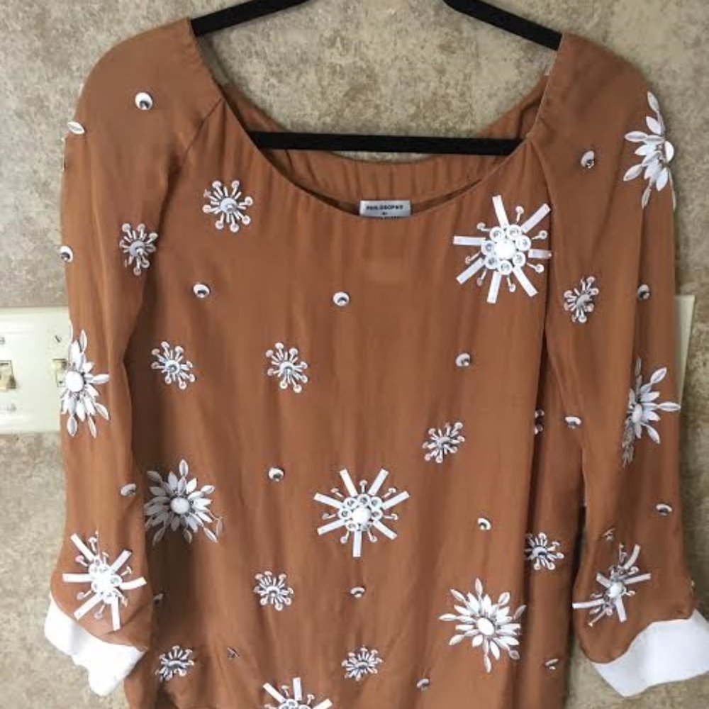 PHILOSOPHY Di ALBERTA FERRETTI EMBELLISHED TOP